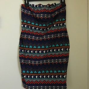 Nwt strapless print dress